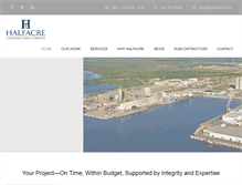 Tablet Screenshot of halfacreconstruction.com